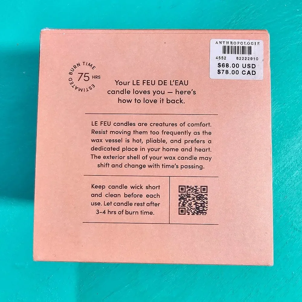 🏷️NEW Le Feu De L'eau Scented Candle - Fleur (Floral) - Picture 6 of 10